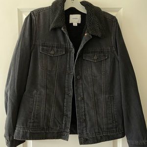 Old navy fleece jean jacket